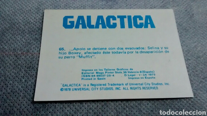 Coleccionismo cromos antiguos: GALACTICA, MAGA, CROMO 65 (A2) - Foto 2