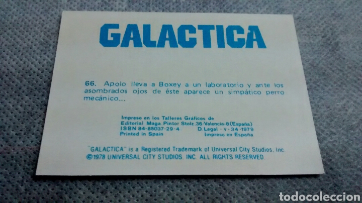 Coleccionismo cromos antiguos: GALACTICA, MAGA, CROMO 66 (A2) - Foto 2