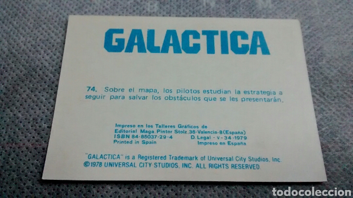 Coleccionismo cromos antiguos: GALACTICA, MAGA, CROMO 74 (A4) - Foto 2