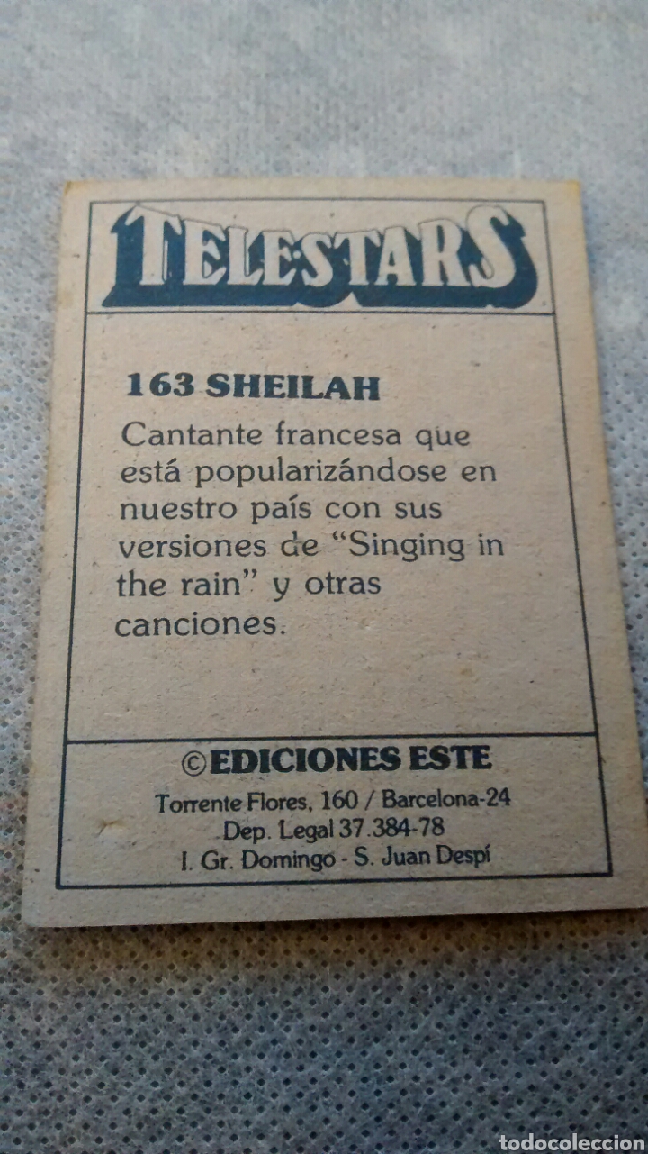 Coleccionismo cromos antiguos: TELESTARS, EDICIONES ESTE, 1978, CROMO N&ordm; 163 - Foto 2