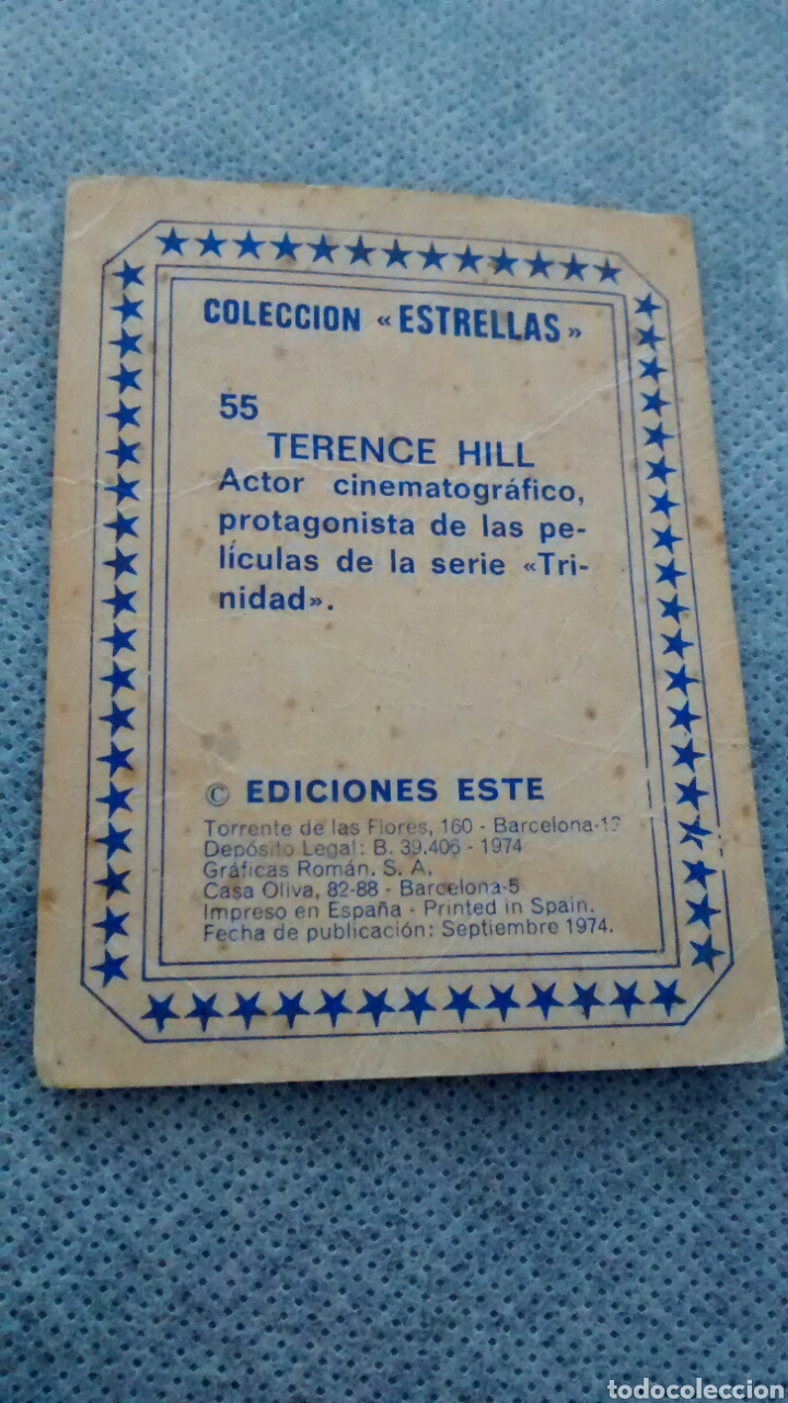 Coleccionismo cromos antiguos: COLECCION ESTRELLAS ESTE 55 TERENCE HILL - Foto 2