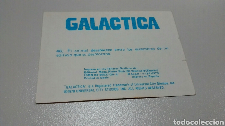 Coleccionismo cromos antiguos: GALACTICA, MAGA, CROMO 46 (A1) - Foto 2
