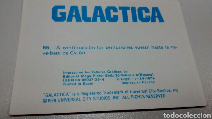 Coleccionismo cromos antiguos: GALACTICA, MAGA, CROMO 55 (A2) - Foto 2
