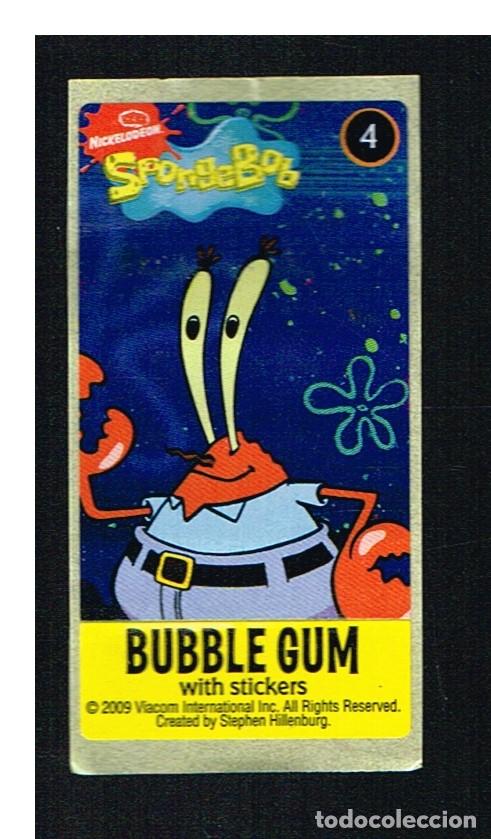 Coleccionismo cromos antiguos: SPONGEBOB - CROMO N&ordm; 4 - BUBBLE GUM 2009 - Foto 1