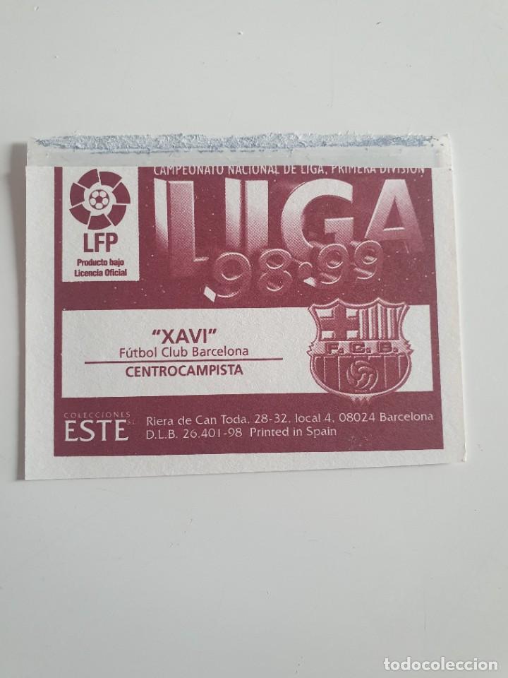 Coleccionismo cromos antiguos: ESTE 98-99 XAVI ROOKIE BARCELONA VENTANILLA - Foto 2