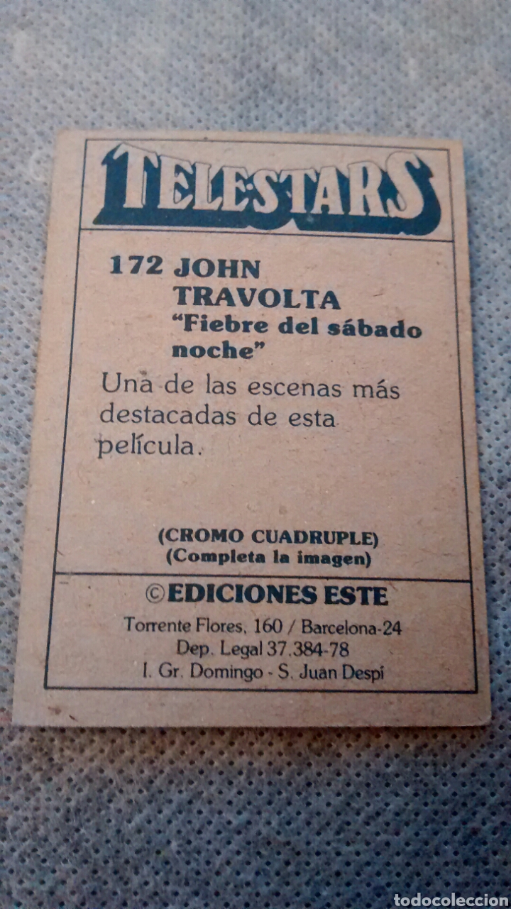 Coleccionismo cromos antiguos: TELESTARS, EDICIONES ESTE, 1978, CROMO N&ordm; 172 - Foto 2