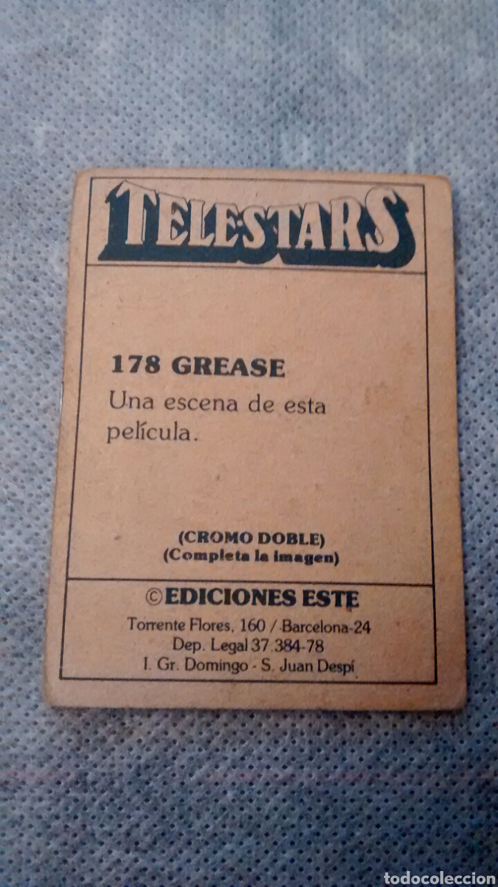 Coleccionismo cromos antiguos: TELESTARS, EDICIONES ESTE, 1978, CROMO N&ordm; 178 - Foto 2