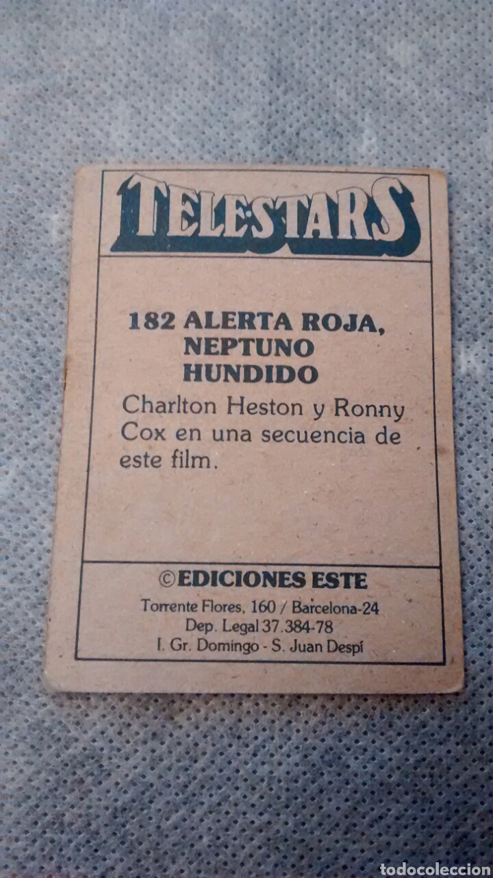 Coleccionismo cromos antiguos: TELESTARS, EDICIONES ESTE, 1978, CROMO N&ordm; 182 - Foto 2