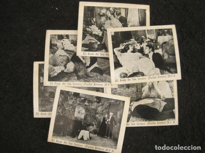 Coleccionismo cromos antiguos: EL FOSO DE LOS LEONES-PATHE FRERES-COLECCION COMPLETA DE 6 CROMOS DE CINE-VER FOTOS-(90.851-1)
