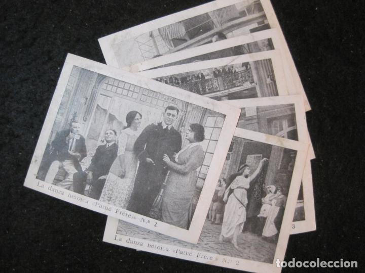 Coleccionismo cromos antiguos: LA DANZA HEROICA-PATHE FRERES-COLECCION COMPLETA DE 6 CROMOS DE CINE-VER FOTOS-(90.851-2)