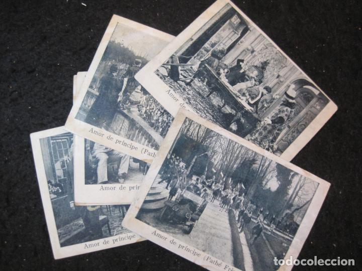 Coleccionismo cromos antiguos: AMOR DE PRINCIPE-PATHE FRERES-COLECCION COMPLETA DE 6 CROMOS DE CINE-VER FOTOS-(90.851-7)