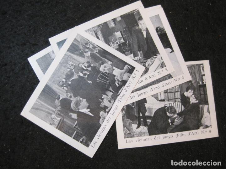 Coleccionismo cromos antiguos: LAS VICTIMAS DEL JUEGO-FILM D'ART-COLECCION COMPLETA DE 6 CROMOS DE CINE-VER FOTOS-(90.851-8)