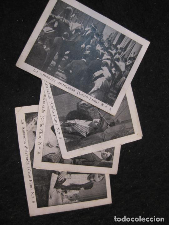Coleccionismo cromos antiguos: LA AMAZONA DISFRAZADA-CENO FILM-COLECCION COMPLETA DE 6 CROMOS DE CINE-VER FOTOS-(90.851-11)