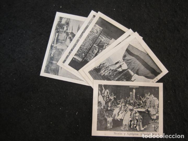 Coleccionismo cromos antiguos: NERON Y AGRIPINA-GLORIA-COLECCION COMPLETA DE 6 CROMOS DE CINE-VER FOTOS-(90.851-19)