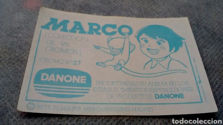 Coleccionismo cromos antiguos: MARCO. DANONE. N&ordm; 27 (A3) - Foto 2