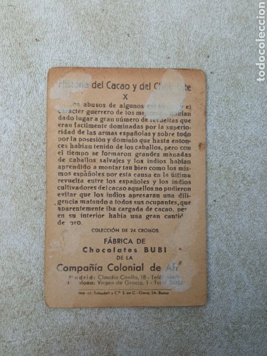 Coleccionismo cromos antiguos: HISTORIA DEL CACAO Y DEL CHOCOLATE - Foto 2