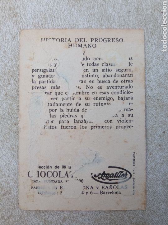 Coleccionismo cromos antiguos: HISTORIA DEL PROGRESO HUMANO de CHOCOLATES AMETLLER - Foto 2