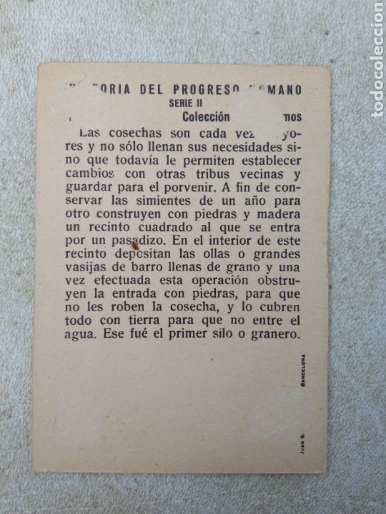 Coleccionismo cromos antiguos: HISTORIA DEL PROGRESO HUMANO - Foto 2