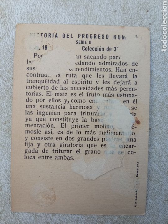 Coleccionismo cromos antiguos: HISTORIA DEL PROGRESO HUMANO - Foto 2