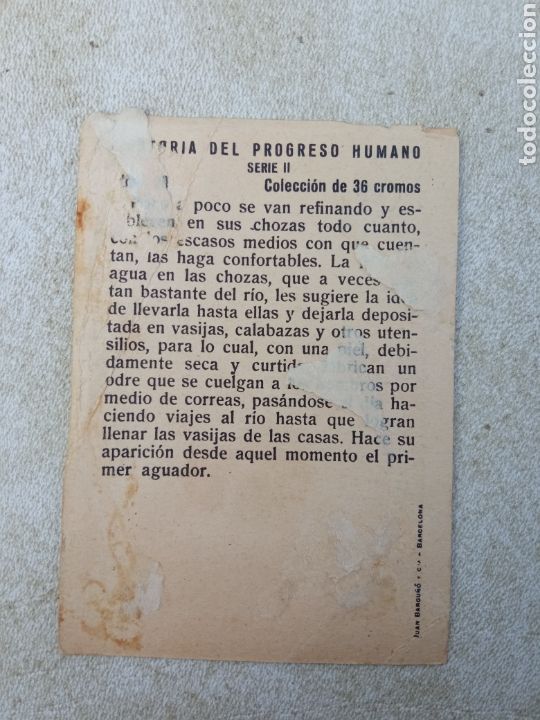 Coleccionismo cromos antiguos: HISTORIA DEL PROGRESO HUMANO - Foto 2