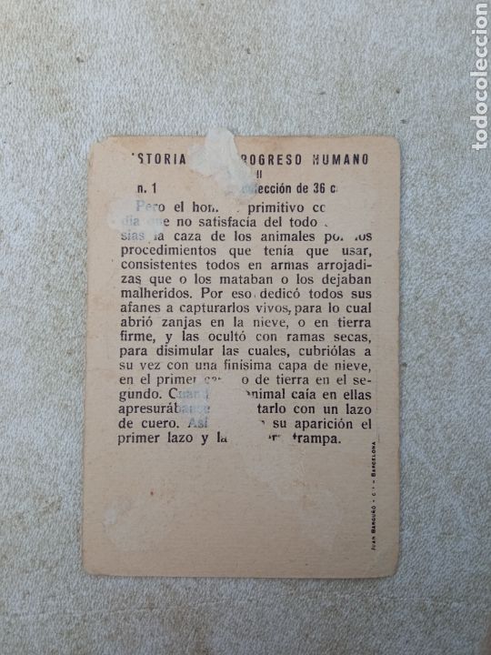 Coleccionismo cromos antiguos: HISTORIA DEL PROGRESO HUMANO - Foto 2