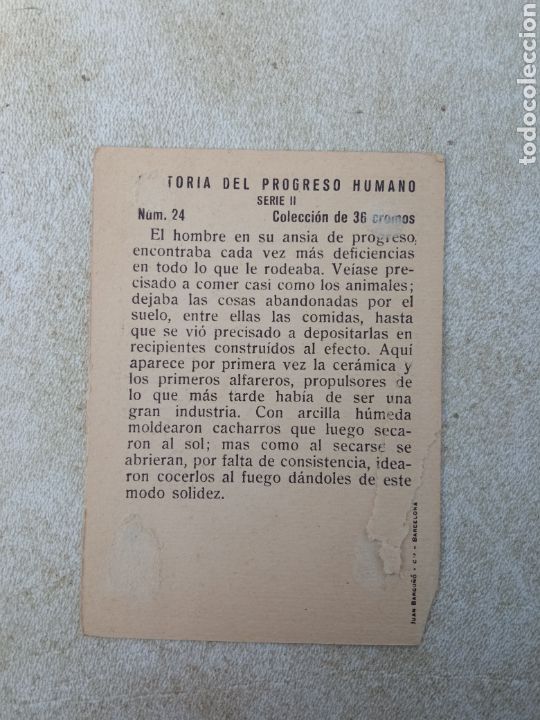 Coleccionismo cromos antiguos: HISTORIA DEL PROGRESO HUMANO - Foto 2