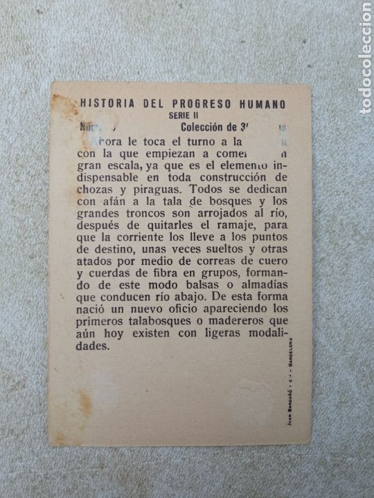 Coleccionismo cromos antiguos: HISTORIA DEL PROGRESO HUMANO - Foto 2
