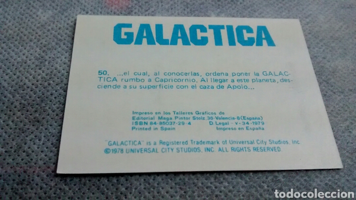 Coleccionismo cromos antiguos: GALACTICA, MAGA, CROMO 50 - Foto 2