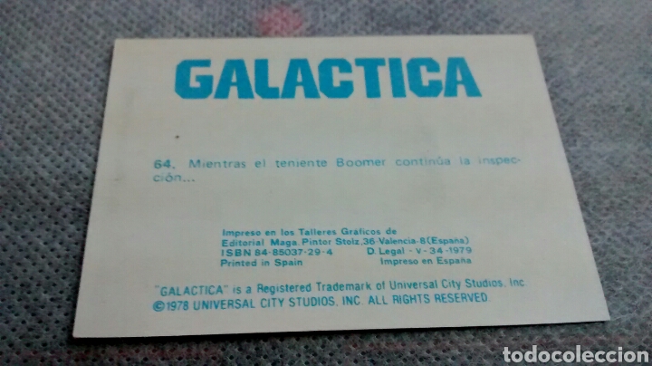 Coleccionismo cromos antiguos: GALACTICA, MAGA, CROMO 64 - Foto 2
