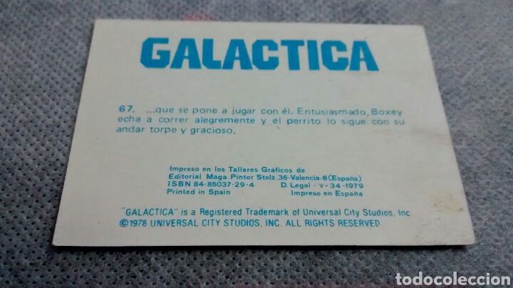 Coleccionismo cromos antiguos: GALACTICA, MAGA, CROMO 67 - Foto 2