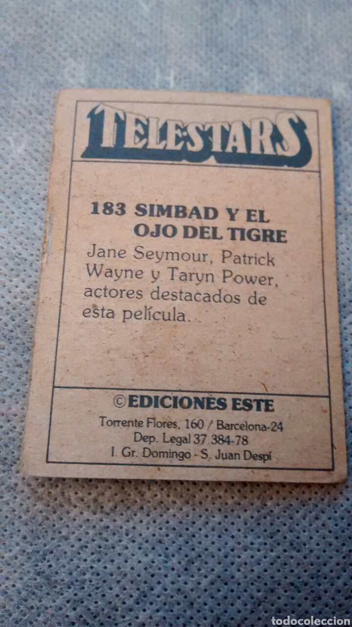 Coleccionismo cromos antiguos: TELESTARS, EDICIONES ESTE, 1978, CROMO N&ordm; 183 - Foto 2