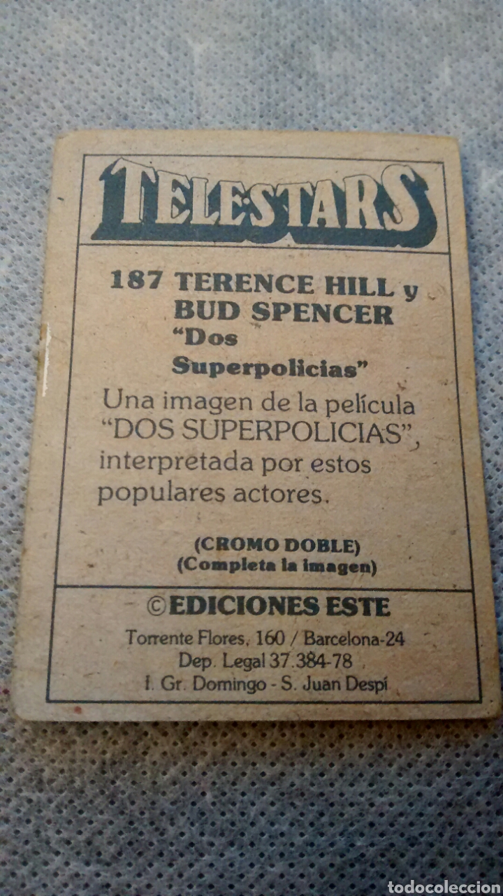 Coleccionismo cromos antiguos: TELESTARS, EDICIONES ESTE, 1978, CROMO N&ordm; 187 - Foto 2