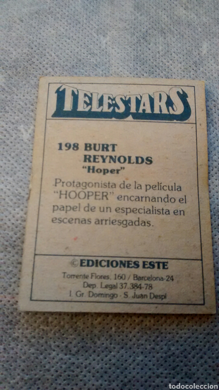 Coleccionismo cromos antiguos: TELESTARS, EDICIONES ESTE, 1978, CROMO N&ordm; 198(A1) - Foto 2