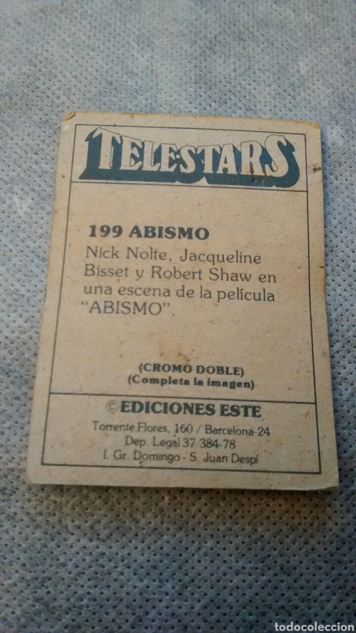 Coleccionismo cromos antiguos: TELESTARS, EDICIONES ESTE, 1978, CROMO N&ordm; 199 - Foto 2