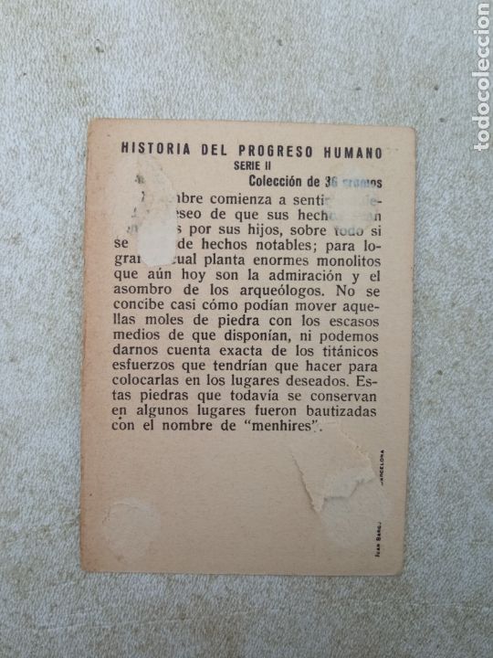 Coleccionismo cromos antiguos: HISTORIA DEL PROGRESO HUMANO - Foto 2