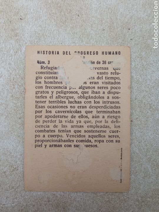 Coleccionismo cromos antiguos: HISTORIA DEL PROGRESO HUMANO - Foto 2