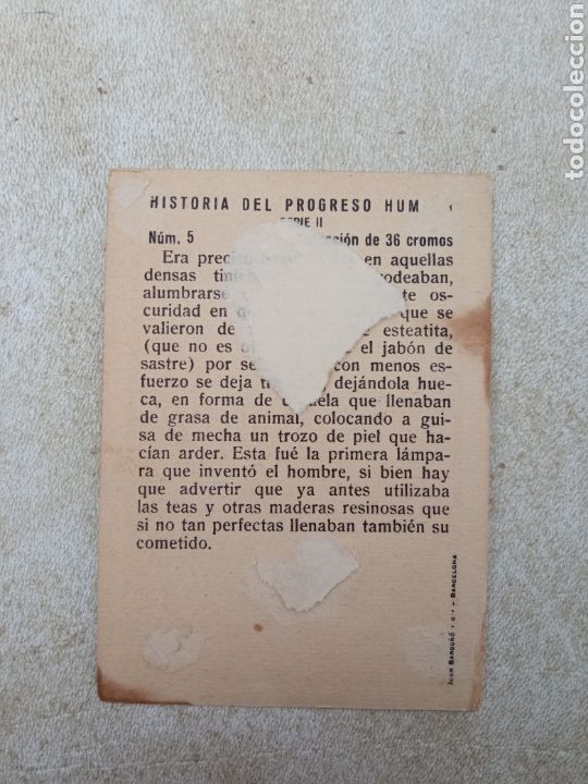 Coleccionismo cromos antiguos: HISTORIA DEL PROGRESO HUMANO - Foto 2