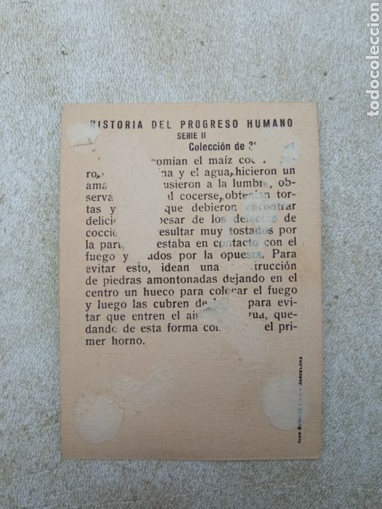Coleccionismo cromos antiguos: HISTORIA DEL PROGRESO HUMANO - Foto 2