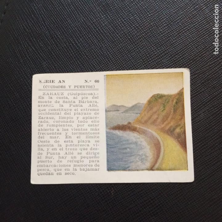 Sammeln alte Sammelbilder: ZARAUZ CIUDADES Y PUERTOS ALBUM UNIVERSAL CROMO EDICCIONES ESPA&Ntilde;A 1943 - SIN PEGAR - CC2 - 60