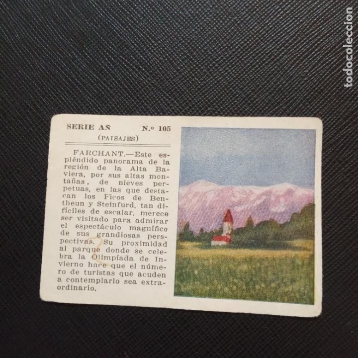 Sammeln alte Sammelbilder: FARCHANT PAISAJES ALBUM UNIVERSAL CROMO EDICCIONES ESPA&Ntilde;A 1943 - SIN PEGAR - CC2 - 105