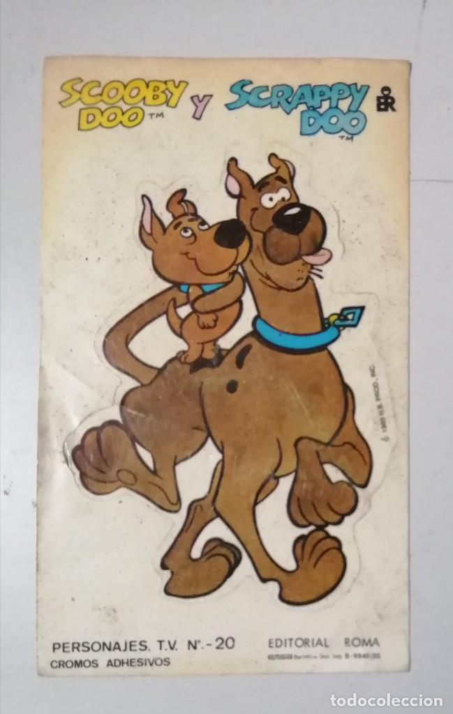 Coleccionismo Cromos antiguos: Cromo Adhesivo, Personajes TV, Scooby Doo y Scrappy Doo, Editorial Roma