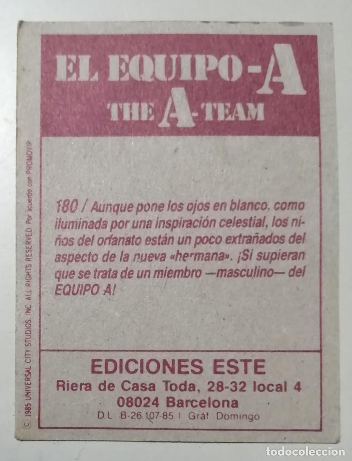 Coleccionismo cromos antiguos: Cromo El Equipo A, Ediciones Este - Foto 2