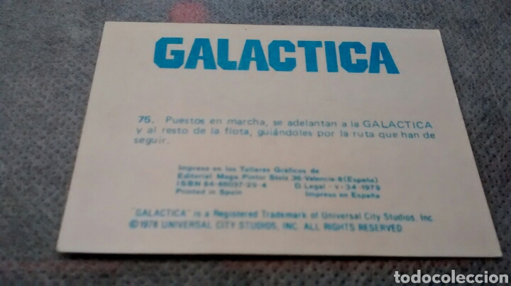 Coleccionismo cromos antiguos: GALACTICA, MAGA, CROMO 75 - Foto 2