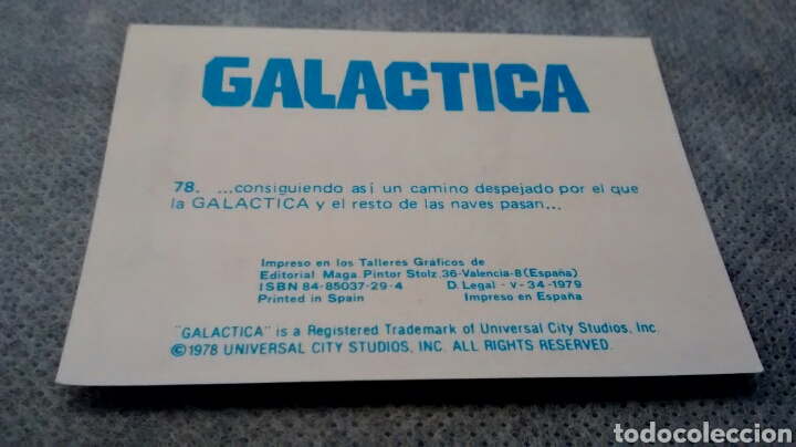 Coleccionismo cromos antiguos: GALACTICA, MAGA, CROMO 78 - Foto 2