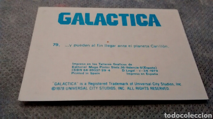 Coleccionismo cromos antiguos: GALACTICA, MAGA, CROMO 79 - Foto 2