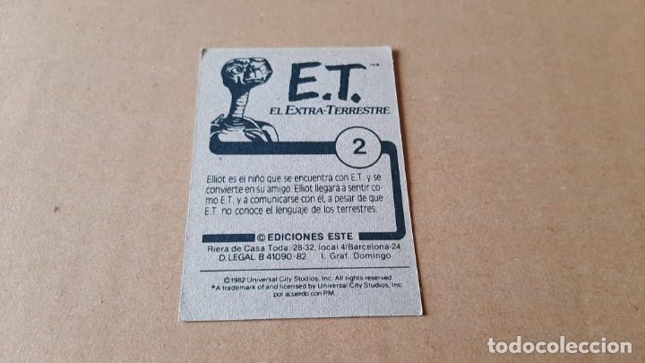 Coleccionismo cromos antiguos: E.T. El Extra-terrestre - ET - n&ordm; 2 - Ediciones Este - 1982 - Nunca Pegado - Foto 2
