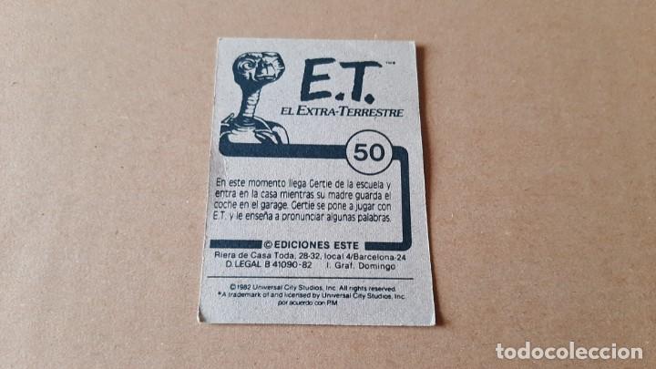 Coleccionismo cromos antiguos: E.T. El Extra-terrestre - ET - n&ordm; 50 - Ediciones Este - 1982 - Nunca Pegado - Foto 2