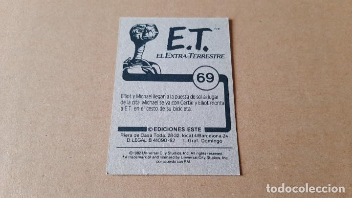 Coleccionismo cromos antiguos: E.T. El Extra-terrestre - ET - n&ordm; 69 - Ediciones Este - 1982 - Nunca Pegado - Foto 2