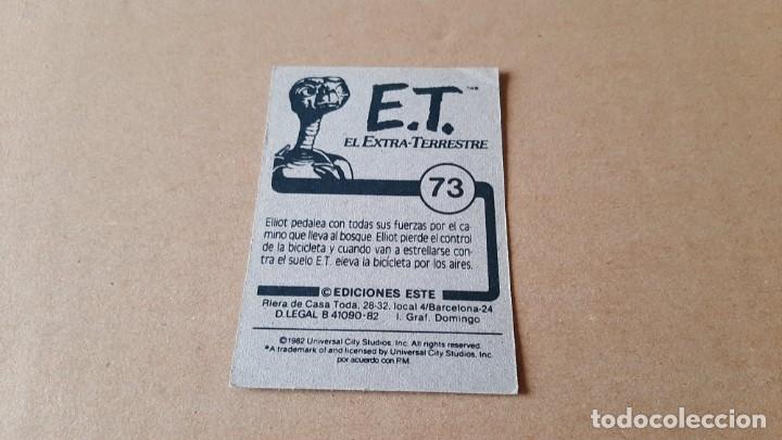 Coleccionismo cromos antiguos: E.T. El Extra-terrestre - ET - n&ordm; 73 - Ediciones Este - 1982 - Nunca Pegado - Foto 2