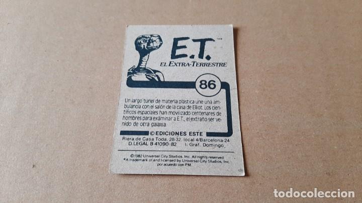 Coleccionismo cromos antiguos: E.T. El Extra-terrestre - ET - n&ordm; 86 - Ediciones Este - 1982 - Nunca Pegado - Foto 2
